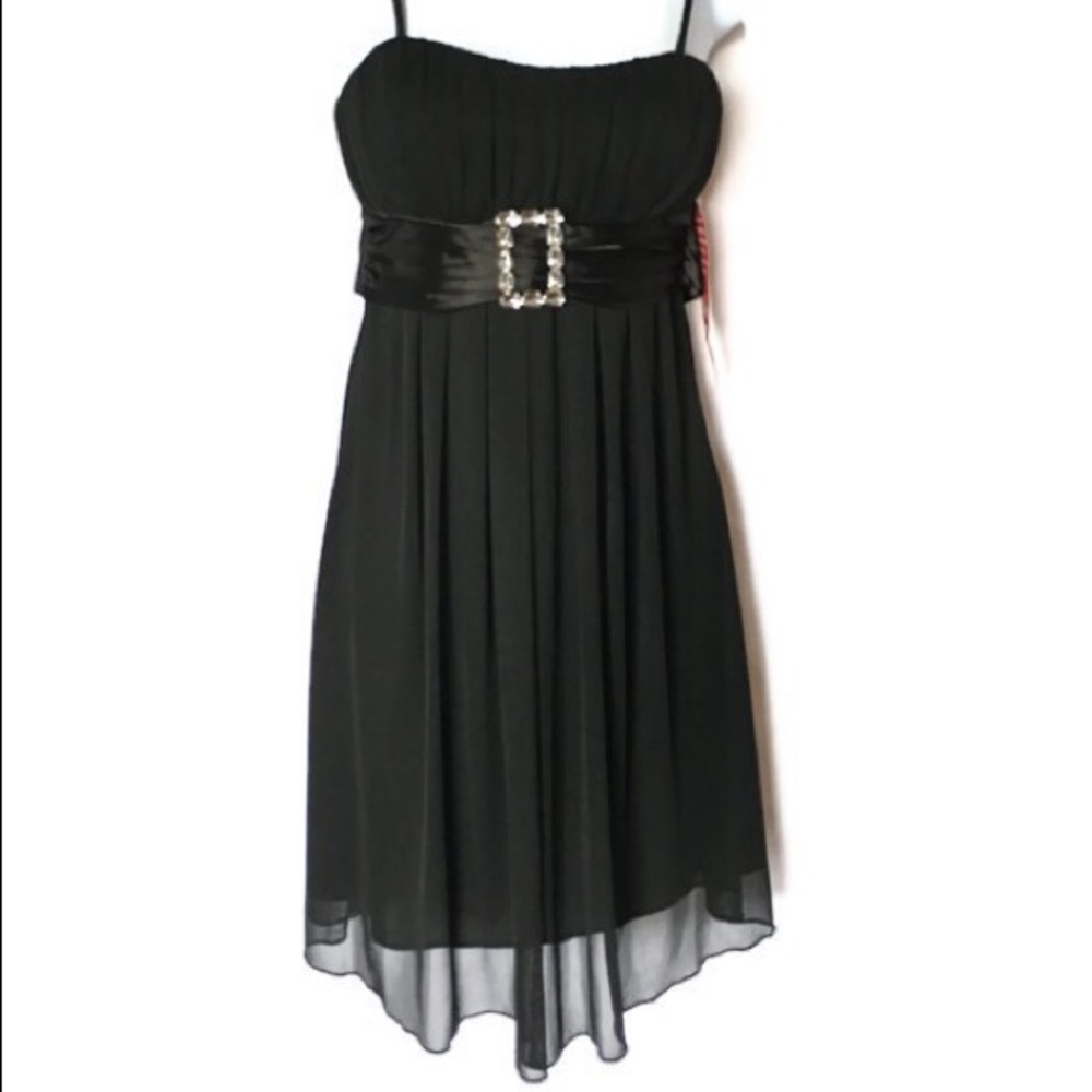 Black Party Fit Flare Dress